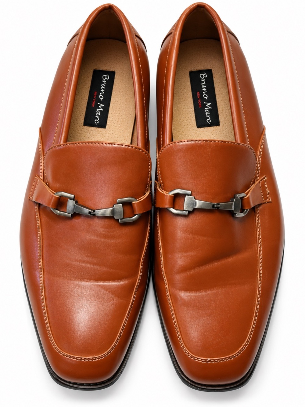 Bruno Mark Charter-3 Cognac Leather Lined Bit Loafers | SZ 12